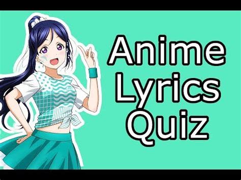 Anime music quiz remix by leilap1. Anime Lyrics Quiz - YouTube