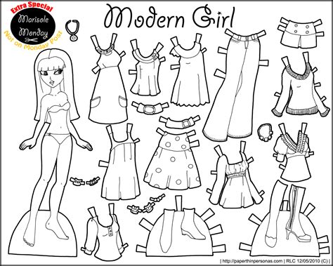 This printable may not be reposted or resold in any format, and may not be used on any item Marisole Monday: Modern Girl In Black & White | Paper Thin Personas