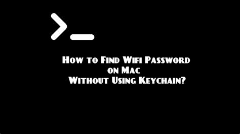 Secure networks are password protected. How to Find Wifi Password on Mac Without Using Keychain ...