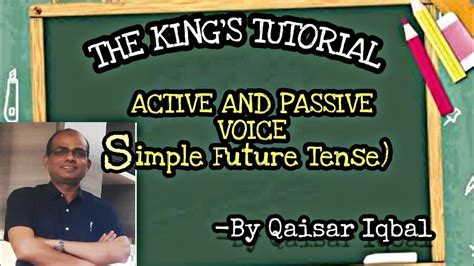ENGLISH | ACTIVE AND PASSIVE VOICE (Simple Future Tense ...
