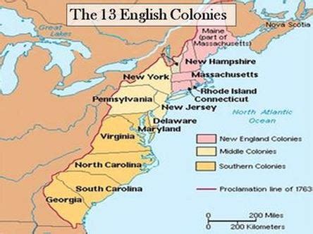 13 Colonies Regions