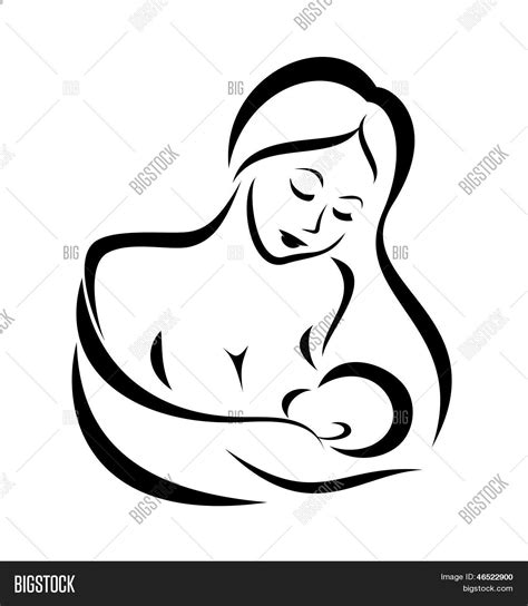 La gallina de los huevos de oro, fábula para educar a los niños. Mother Baby Breast Vector & Photo (Free Trial) | Bigstock