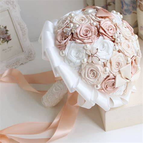 Check spelling or type a new query. Elegant Bling Pearl Wedding Bouquets Bridal Rose Flowers ...