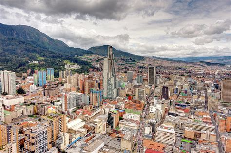 In bogota, colombia is colpcobb. Bogota cityscape from Torre Colpatria, Colombia Photograph ...