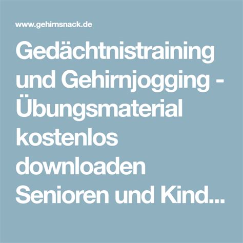 Es handelt sich hier um ein mentales training, das in erster linie auf hohe wirksamkeit ausgerichtet ist. Gedächtnistraining und Gehirnjogging - Übungsmaterial ...