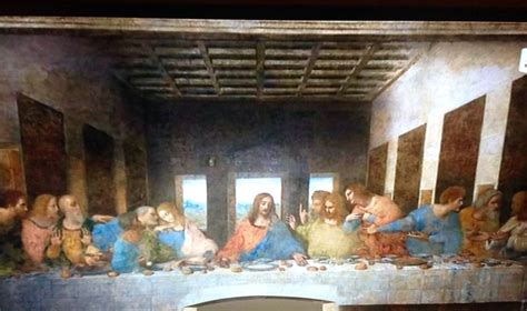 Léonard de vinci a fait preuve d'une perspective très précise, presque parfaite, mettant le christ au centre. La Cène Léonard de Vinci | Leonard de vinci, La cène, De vinci