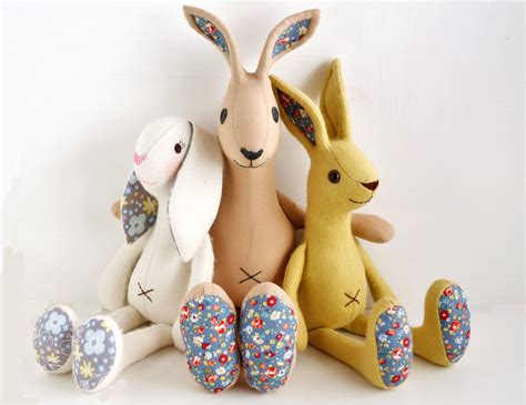 This cute floppy eared bunny sewing pattern is easy to sew for the confident beginner. Bunny rabbit sewing pattern bundle, from left to right ...