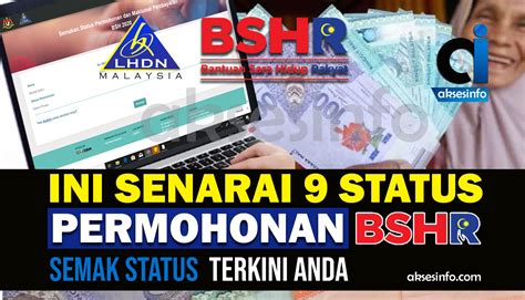 Akan dapat seperti diatas ini. Ini Senarai 9 Status Permohonan BSH. Semak Status Terkini ...