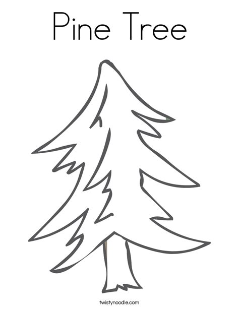 The fungus actually kills the tree. Pine Tree Coloring Page - Twisty Noodle