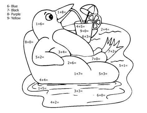 It is a fun way for first graders to practice adding numbers within 20. Addition And Subtraction Coloring Pages - Coloring Home