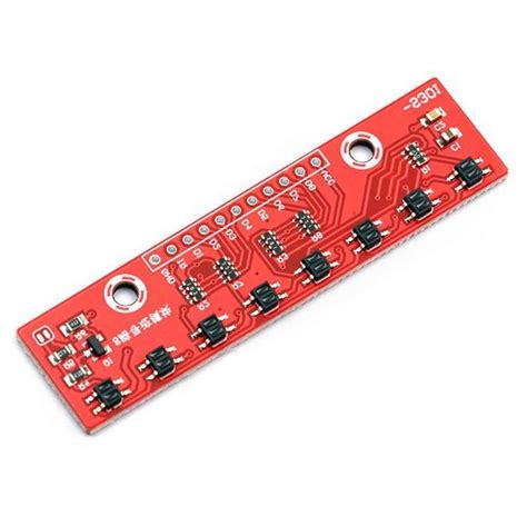 The detector used is broadband; 8 Channel Line Detection Arduino Sensor Module IR ...