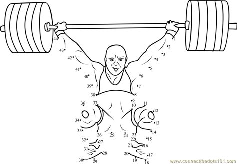 A dicho conjunto se denomina haltera. Weight Lifting Champion dot to dot printable worksheet ...