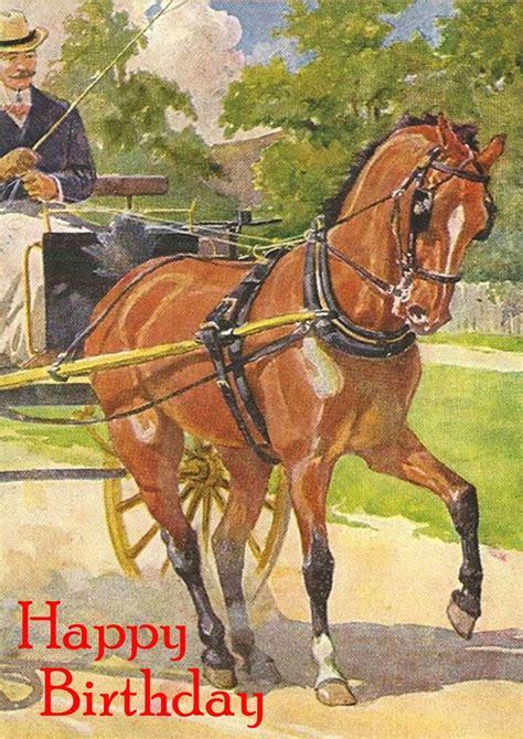 How to wish someone well in chinese. Happy Birthday Greetings Card Beautiful Horse And Carriage ...