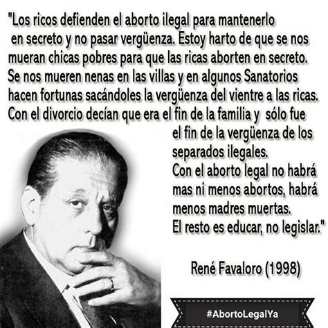 De favaloro destaca el legado social y su compromiso con el país. Pin de aye; en ║FEMINISMO║ | Rene favaloro, Frases ...