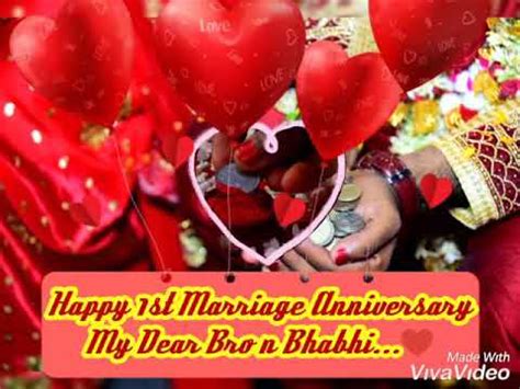 Learn how to say happy anniversary in korean. Happy 1st Marriage Anniversary bhai n vhauja ...