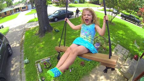 A tree swing is a great way to get your child outdoors playing and swinging and it doesn't cost as nearly as much as a full swing set would. HUGE TREE SWING WITH GOPRO AND CHILDREN! - YouTube