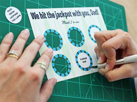 White card cut in half. How to Make a Scratch-Off Card for Father's Day | HGTV