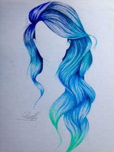 Do not forget to depict shadows and highlights on the hair, as the artists of. Blue mermaid ombré hair drawing. Was so much fun to draw ...