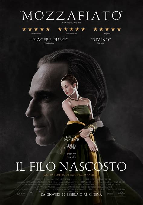 Metri di stoffa, tessuti pregiati, cuciture ricercatissime e abiti che diventano opere d'arte. Recensione del film IL FILO NASCOSTO (Il Filo Nascosto)