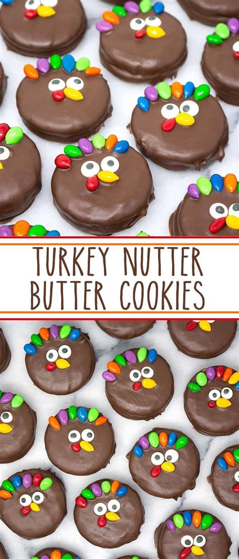 Four vertical lines and several horizontal hashes will give the impression of a nutter butter, but any design will do. Turkey Nutter Butter Cookies | Recipe | Nutter butter cookies, Turkey cookies, Nutter butter