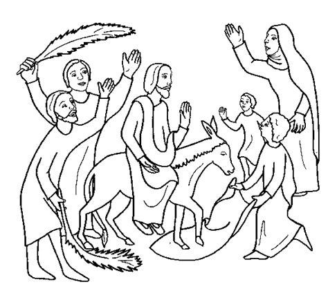 Print out animal pages/information sheets to color. Coloring Page Jesus Triumphal Entry