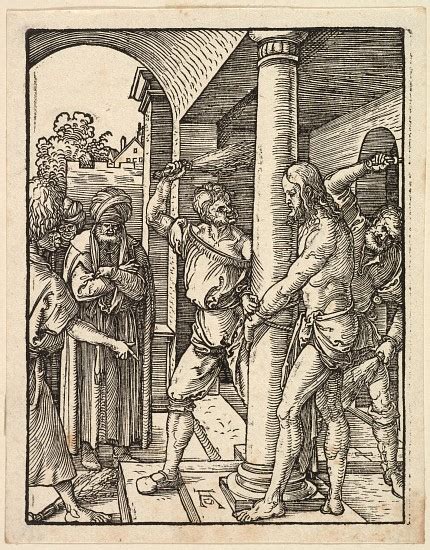 Künstler »grünen passion« (zeichnungen auf grün grundiertem papier), heute in wien, albertina. The Flagellation - Albrecht Durer or Duerer Als kunstdruk ...