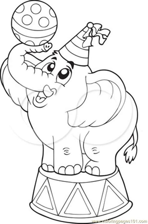 Free easy to edit professional. A Circus Elephant Coloring Page for Kids - Free Circus ...