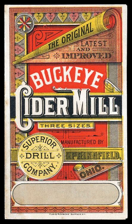 See more ideas about victorian design, design, vintage typography. Buckeye Cider Mill | Sheaff : ephemera (With images ...