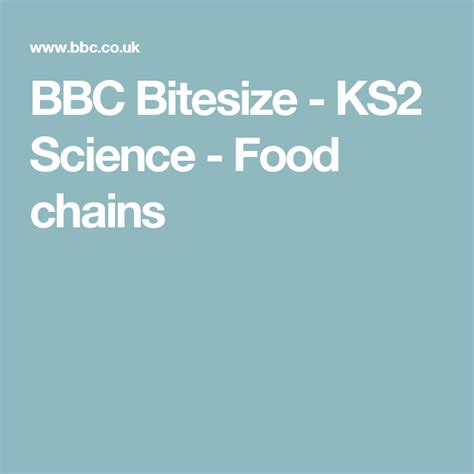 One that contains all the nutrients necessary to meet, but not exceed, our daily nutrient demands. BBC Bitesize - KS2 Science - Food chains (With images) | Ks2 science, Pablo picasso, Gcse chemistry