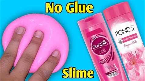 You can learn how to make slime with glue and baking soda easily. How To Make Slime Without Glue Or Borax l How To Make Slime With Ponds Powder & Shampoo - YouTube