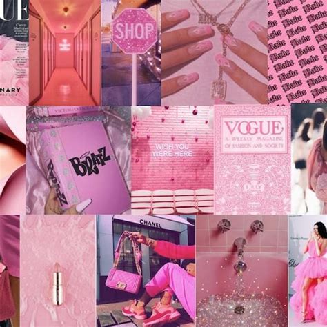 1024 x 1821 jpeg 282 кб. Boujee pink aesthetic wall collage kit (Digital Download ...