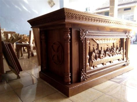 Doa malam katolik sebaiknya tidak hanya dilakukan ketika sebelum tidur saja. Jual Meja Gereja Katolik | Meja Altar | Alta Jati Furniture