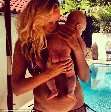 Gorgeous busty blonde strips off her lace panti. Malin Akerman shows off her beautiful baby and bikini body ...
