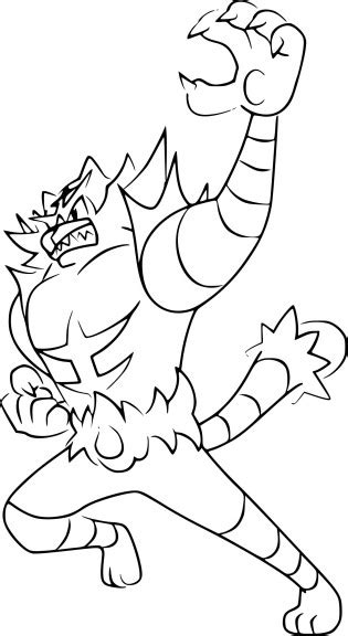Les coloriages des pokemons à colorier offre un univers où les animaux de notre monde n'existent pas. Coloriage Félinferno Pokemon à imprimer