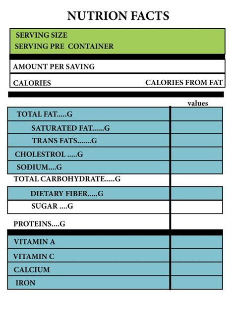 Microsoft nutrition label template word are famous in light of the fact that not quite every pcs are introduced considering ms word programming. Blank Nutrition Facts Label Template