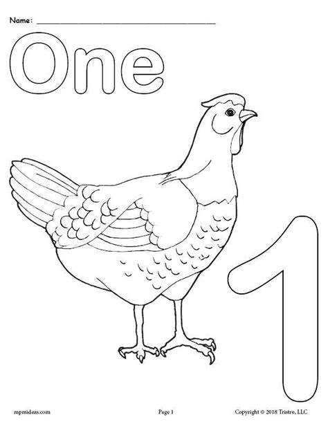English flashcards for kindergarten and school. Printable Animal Number Coloring Pages - Numbers 1-10 ...