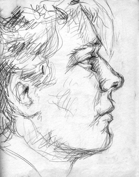 Line drawing 1 | face line drawing, art inspiration. Profil eines Freundes - Profil, Gesicht, Portrait, Skizze ...