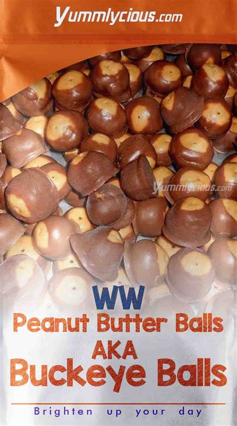 For the buckeye balls recipe, all you need is 1 1/2 cup peanut butter, 1/2 cup unsalted butter, 1 tsp vanilla extract, 3/4 tsp kosher sale, 3 1/2 cups granulated sugar, and 3 cups chocolate chips. Weight Watcher's Peanut Butter Balls AKA Buckeye Balls ...