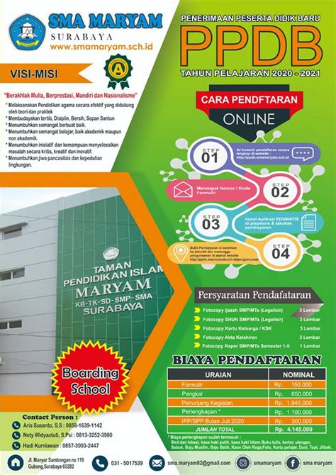 Lulusan sma/smk/ma atau sederajat tahun 2020 harus memiliki surat keterangan hasil ujian nasional (skhun) atau surat keterangan lulus (skl) yang. PENDAFTARAN SMA MARYAM Tahun Pelajaran 2020-2021