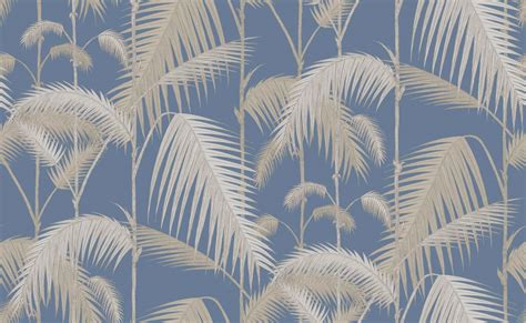 Mönstret har ett frodigt uttryck och djup. Cole and Son Palm Jungle tapetti Silver/Linen/Hyacint (95 ...