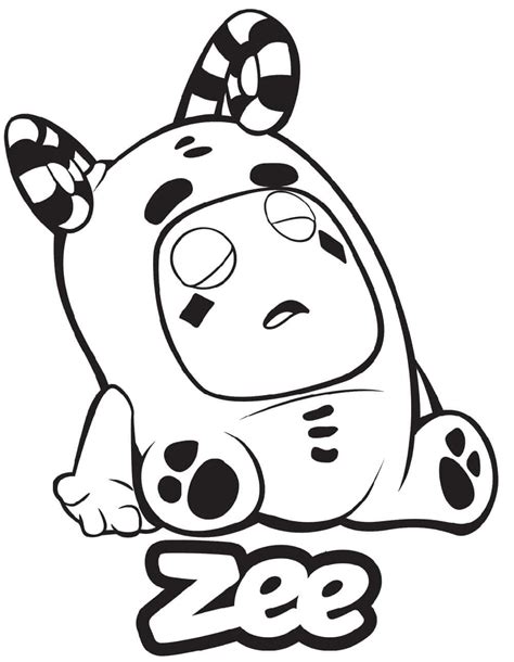 Oddbods coloring pages and other the cartoon characters for coloring and print. Tô màu Zee trong Oddbods - Trang Tô Màu Cho Bé