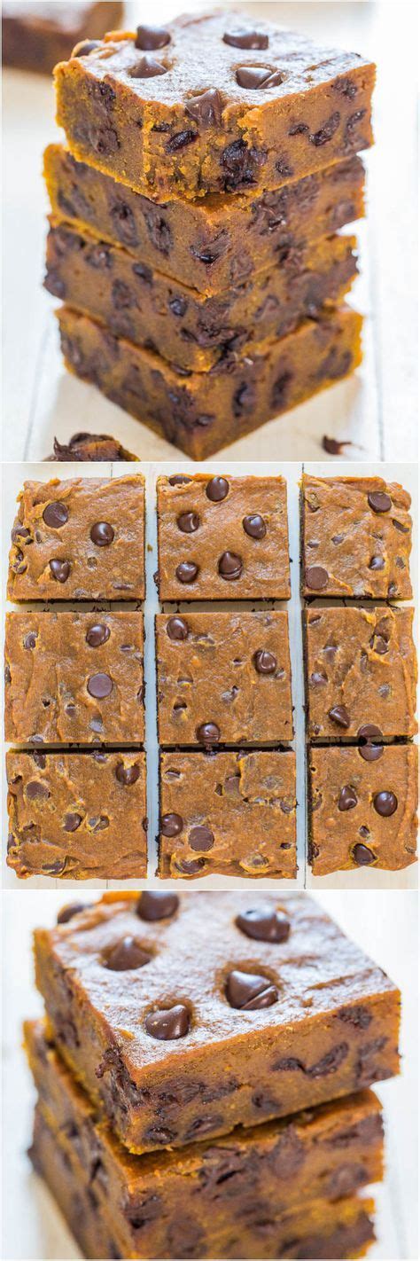I've even given it as a gift and heard about it for months afterward. Soft Pumpkin Chocolate Chip Bars - Averie Cooks | Recipe ...