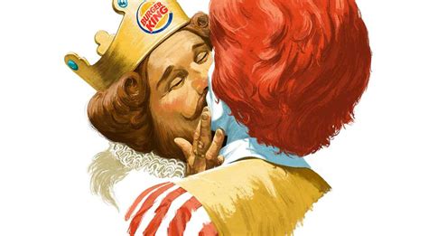 Burger king (bk) is an american multinational chain of hamburger fast food restaurants. Rei do Burger King e Ronald McDonald se beijam em anúncio ...