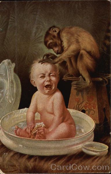 Search, discover and share your favorite baby monkey gifs. Baby Crying in Bath with Monkey Grooming Head Babies