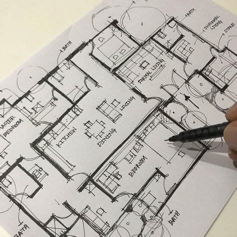 Architektonischer 2d Plan Skizze!,, | Architecture drawing ...