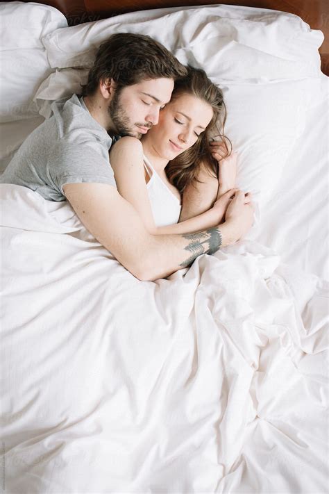 These romantic good night messages for your girlfriend are guaranteed to put a smile on her face and bring pleasant dreams. Couple sleeping hugging on pillow by Alberto Bogo for ...