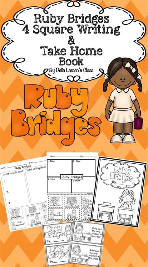 On the first day of school, . Ruby Bridges 4 Square Writing & Take Home Book | Ruby ...