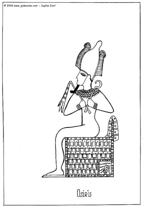 Sie haben als einzelne hieroglyphe andere bedeutung als im verbund. Coloriages osiris sur le trône - fr.hellokids.com