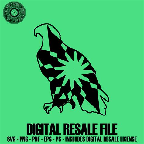 Sea turtle svg downloads mandala dxf | svg free. Standing Bald Eagle Svg Downloads Mandala For Machines ...