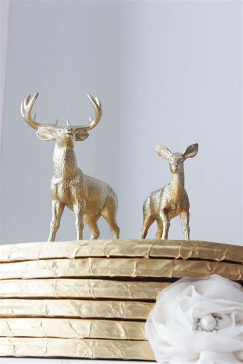 Here are some inspiring examples. Deer Couple Gold Golden Doe Buck Whimsical Woodland Woodsy ...